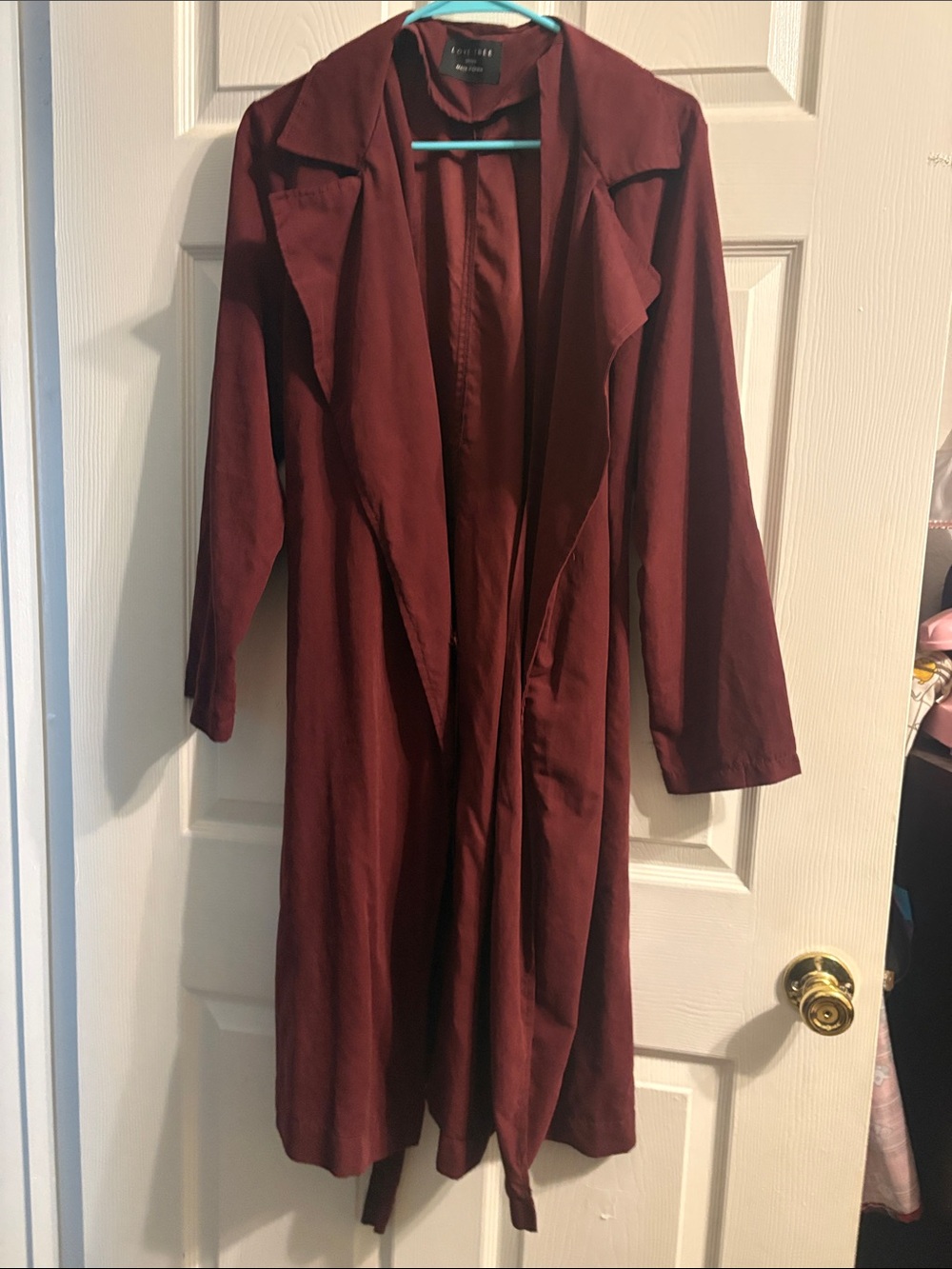 Burgundy Trench Coat